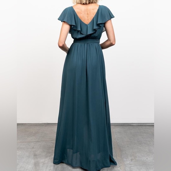 (Dusty Topaz blue)Katya Ruffle Maxi Dress (Baltic born) - Picture 5 of 13